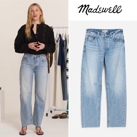 Madewell Denim - Madewell The Darted Barrel Leg Jean Size 25 Edmonson Wash Rigid NU023